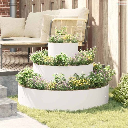 Kerti cserép Fehér 90 x 90 x 20 cm Hidegen hengerelt acél