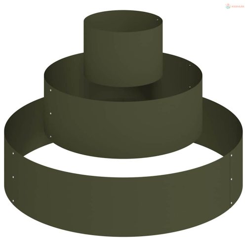 Kerti cserép Olajzöld 90 x 90 x 20 cm Hidegen hengerelt acél