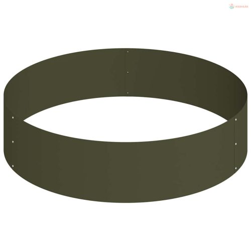 Kerti cserép Olajzöld 90 x 90 x 20 cm Hidegen hengerelt acél