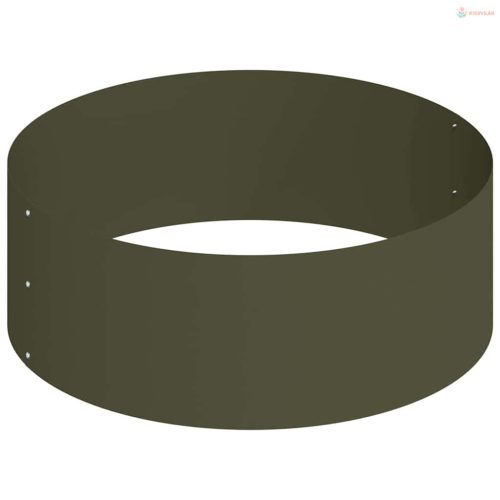 Kerti cserép Olajzöld 90 x 90 x 20 cm Hidegen hengerelt acél