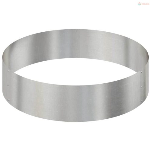 Kerti cserép Ezüst 90 x 90 x 20 cm Rozsdamentes acél