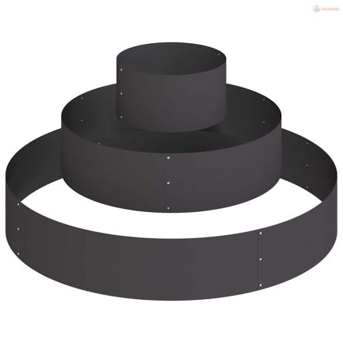 Kerti cserép Fekete 120 x 120 x 20 cm Hidegen hengerelt acél