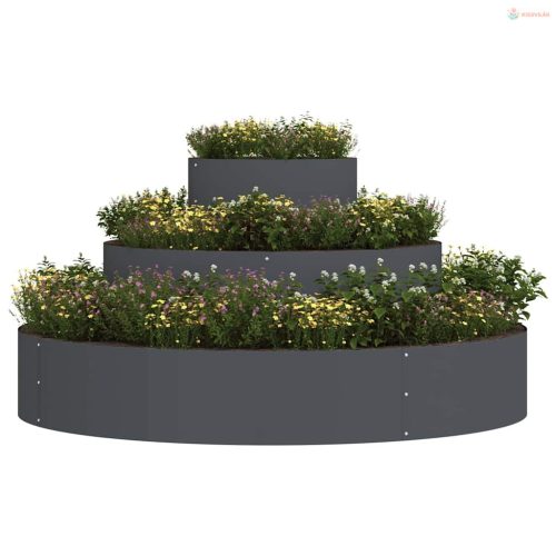 Kerti cserép Antracit 120 x 120 x 20 cm Hidegen hengerelt acél