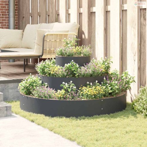 Kerti cserép Antracit 120 x 120 x 20 cm Hidegen hengerelt acél