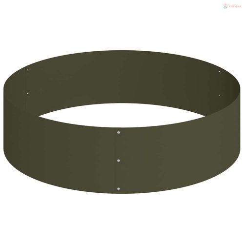 Kerti cserép Olajzöld 120 x 120 x 20 cm Hidegen hengerelt acél