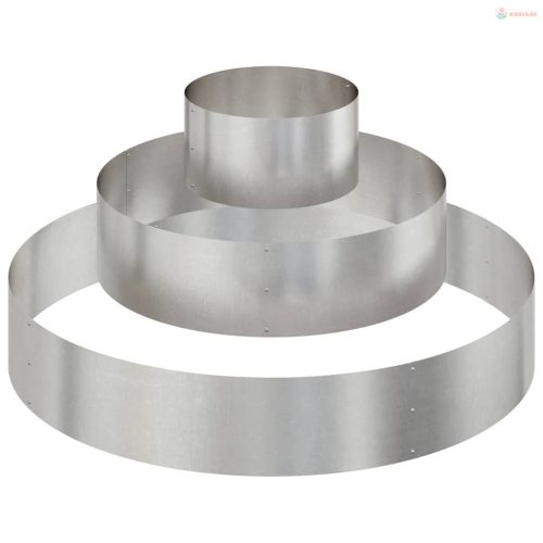 Kerti cserép Ezüst 120 x 120 x 20 cm Rozsdamentes acél