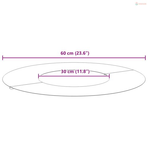 Alkalmas lapos fa gyűrűhöz Barna Ø30 / 60 cm Időjárásálló acél