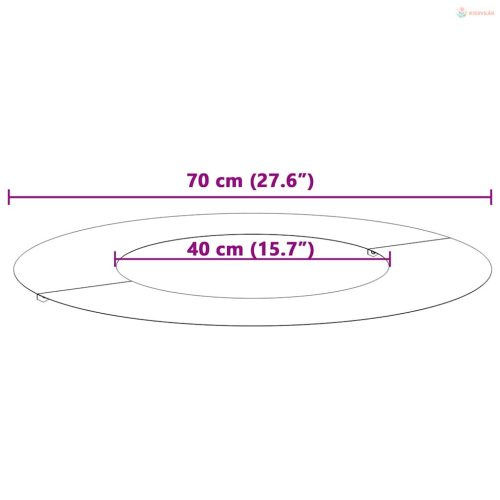 Alkalmas lapos fa gyűrűkhez 5 pcs Oliva zöld Ø40 / 70 cm Acél