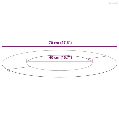 Alkalmas lapos fa gyűrűhöz Barna Ø40 / 70 cm Időjárásálló acél