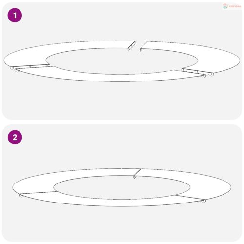 Alkalmas lapos fa gyűrűkhez 5 pcs Barna Ø50 / 80 cm