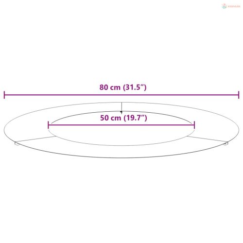 Alkalmas lapos fa gyűrűkhez 5 pcs Barna Ø50 / 80 cm