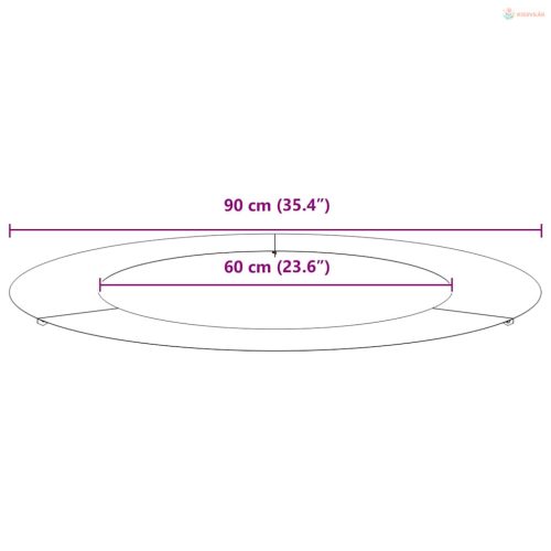 Alkalmas lapos fa gyűrűkhez 5 pcs Ezüst Ø60 / 90 cm