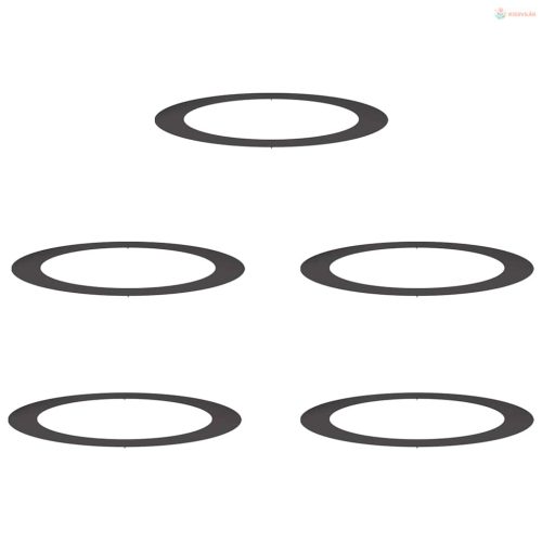 Alkalmas lapos fa gyűrűkhez 5 pcs Fekete Ø90 / 120 cm Acél
