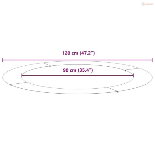 Alkalmas lapos fa gyűrűkhez 5 pcs Antracit Ø90 / 120 cm Acél