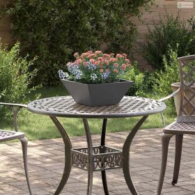 Kerti cserép Fekete 35 x 35 x 15 cm Hidegen hengerelt acél