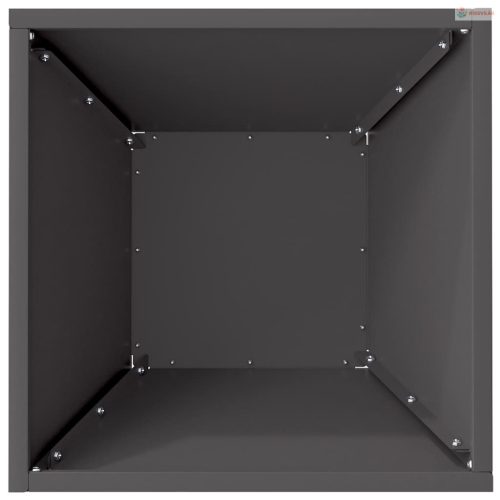 Kerti cserép Fekete 35 x 35 x 15 cm Hidegen hengerelt acél