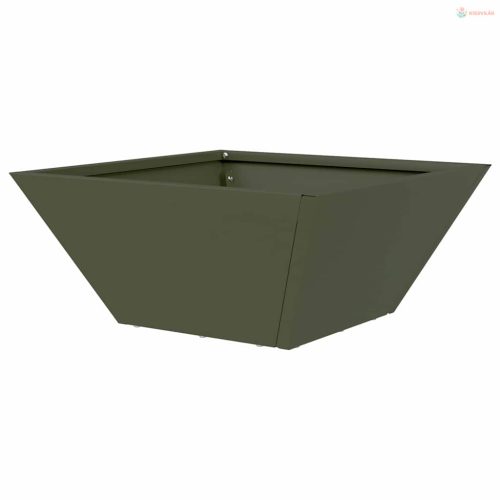 Kerti cserép Olajzöld 35 x 35 x 15 cm Hidegen hengerelt acél