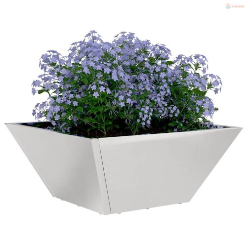 Kerti cserép Ezüst 35 x 35 x 15 cm Rozsdamentes acél