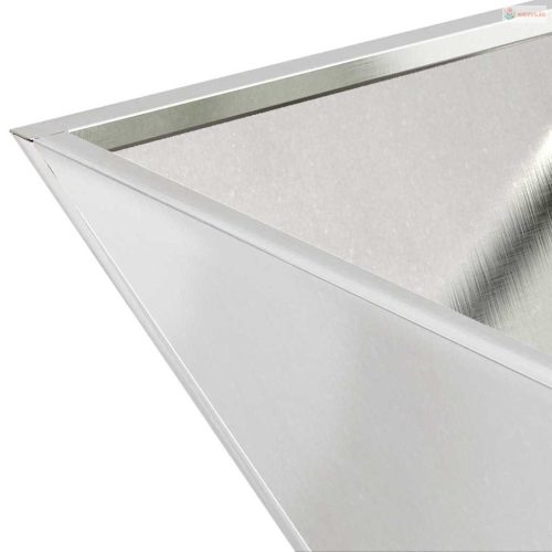 Kerti cserép Ezüst 35 x 35 x 15 cm Rozsdamentes acél