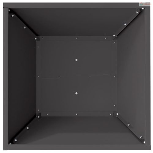 Kerti cserép Fekete 40 x 40 x 15 cm Hidegen hengerelt acél