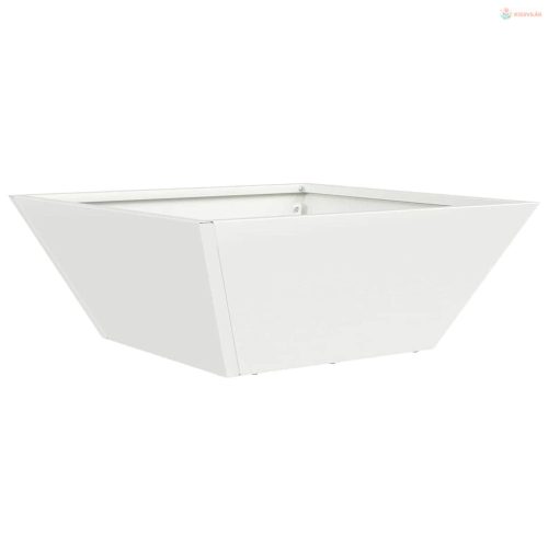 Kerti cserép Fehér 40 x 40 x 15 cm Hidegen hengerelt acél