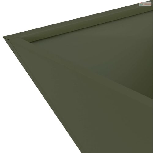 Kerti cserép Olajzöld 40 x 40 x 15 cm Hidegen hengerelt acél