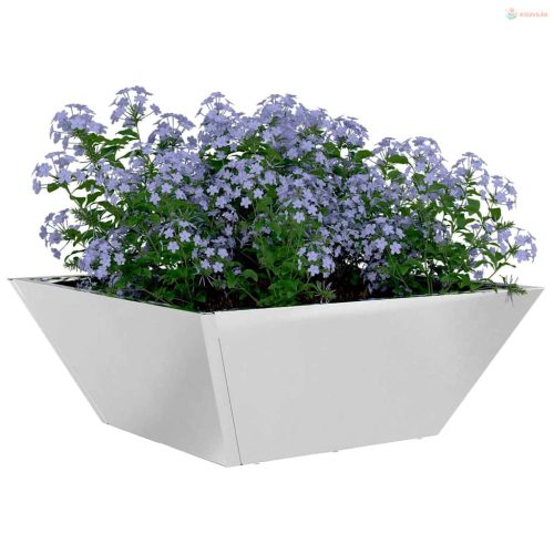 Kerti cserép 5 pcs Ezüst 40 x 40 x 15 cm Rozsdamentes acél