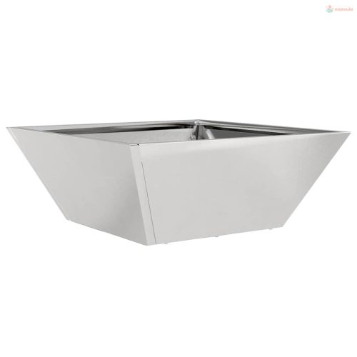 Kerti cserép 5 pcs Ezüst 40 x 40 x 15 cm Rozsdamentes acél