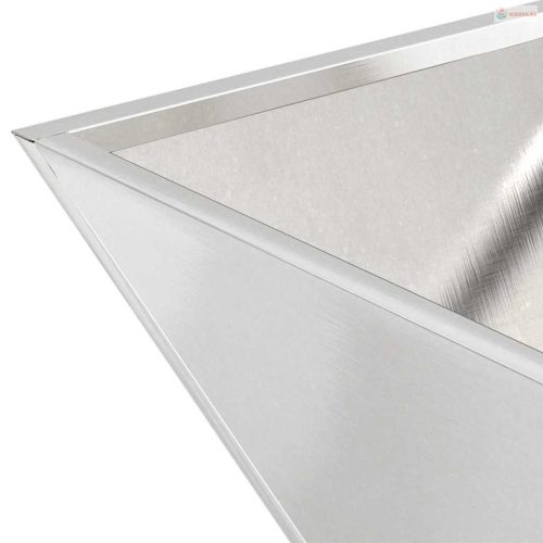 Kerti cserép 5 pcs Ezüst 40 x 40 x 15 cm Rozsdamentes acél