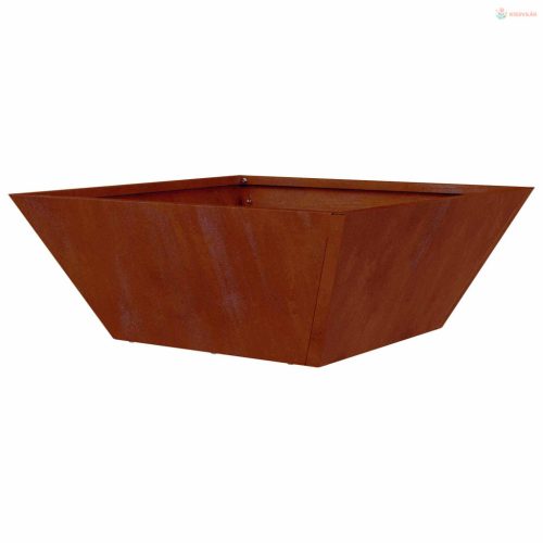 Kerti cserép Rozsdás 40 x 40 x 15 cm Időjárásálló acél