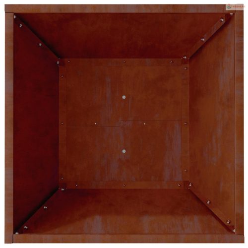 Kerti cserép Rozsdás 40 x 40 x 15 cm Időjárásálló acél