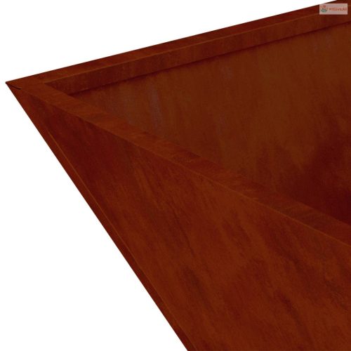 Kerti cserép Rozsdás 40 x 40 x 15 cm Időjárásálló acél
