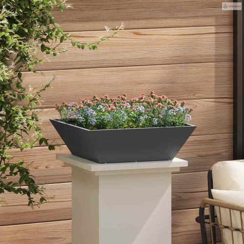 Kerti cserép 5 pcs Fekete 50 x 50 x 15 cm