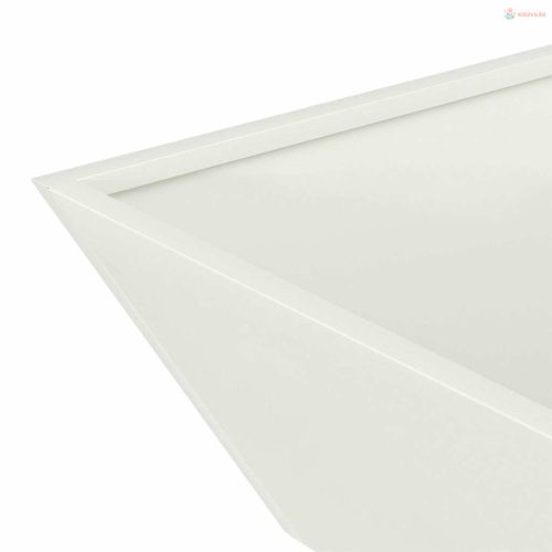 Kerti cserép 5 pcs Fehér 50 x 50 x 15 cm Hidegen hengerelt acél