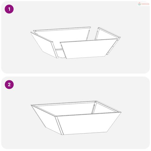 Kerti cserép Olajzöld 50 x 50 x 15 cm Hidegen hengerelt acél