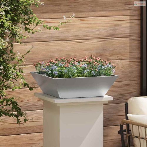 Kerti cserép Ezüst 50 x 50 x 15 cm Horganyzott acél