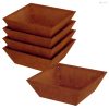 Kerti cserép 5 pcs Rozsdás 50 x 50 x 15 cm Időjárásálló acél