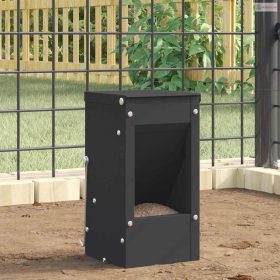   Nyúl Etető Fekete 12,5 x 12,5 x 25 cm Hidegen Hengerelt Acél