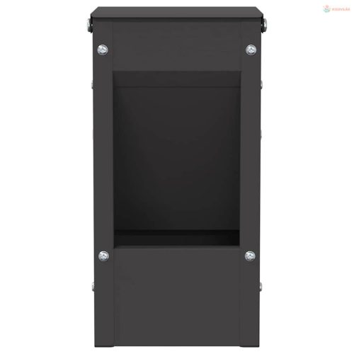 Nyúl Etető Fekete 12,5 x 12,5 x 25 cm Hidegen Hengerelt Acél