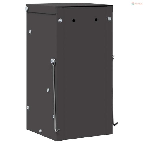 Nyúl Etető Fekete 12,5 x 12,5 x 25 cm Hidegen Hengerelt Acél