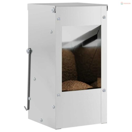 Nyúl Etető Ezüst 12,5 x 12,5 x 25 cm Horganyzott acél