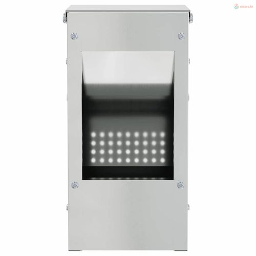 Nyúl Etető Ezüst 12,5 x 12,5 x 25 cm Horganyzott acél