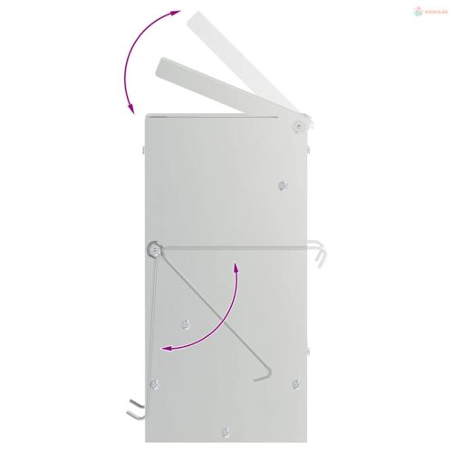 Nyúl Etető Ezüst 12,5 x 12,5 x 25 cm Horganyzott acél