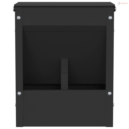 Nyúl Etető Fekete 20 x 12,5 x 25 cm Hidegen Hengerelt Acél