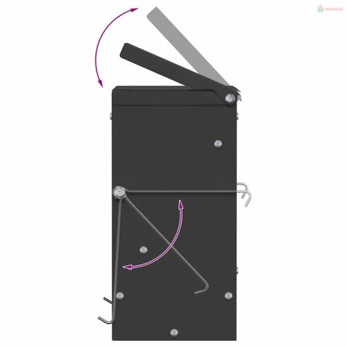 Nyúl Etető Fekete 20 x 12,5 x 25 cm Hidegen Hengerelt Acél