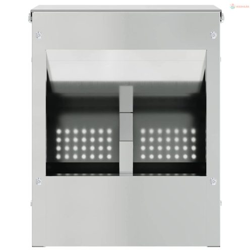 Nyúl Etető Ezüst 20 x 12,5 x 25 cm Horganyzott acél