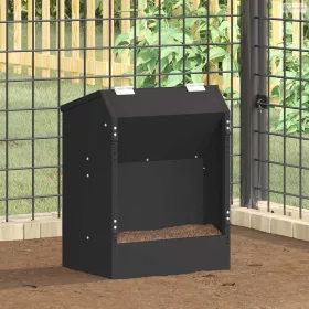   Nyúl Etető Fekete 64.5 x 25.5 x 45.5 cm Hidegen Hengerelt Acél