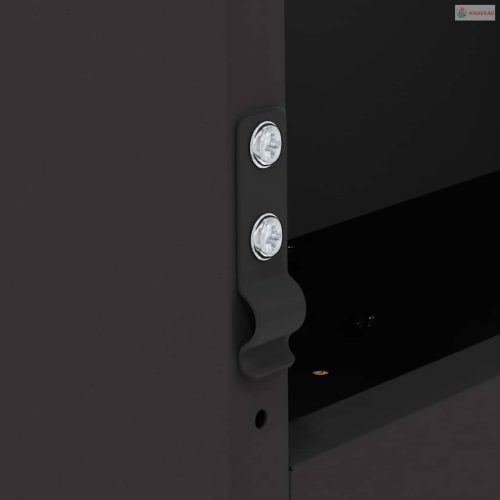 Nyúl Etető Fekete 64.5 x 25.5 x 45.5 cm Hidegen Hengerelt Acél