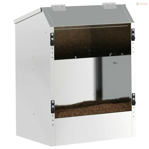 Nyúl Etető Ezüst 64.5 x 25.5 x 45.5 cm Horganyzott acél