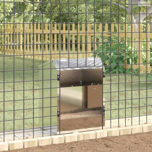 Nyúl Etető Ezüst 64.5 x 25.5 x 45.5 cm Horganyzott acél